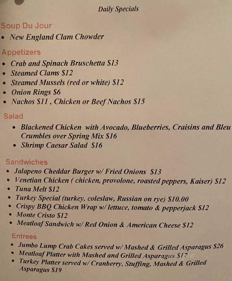 Glenside Pub - Glenside, PA menu_pic