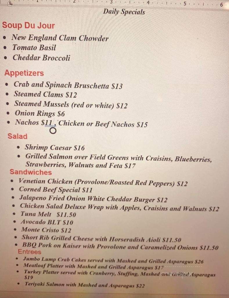 Glenside Pub - Glenside, PA menu_pic
