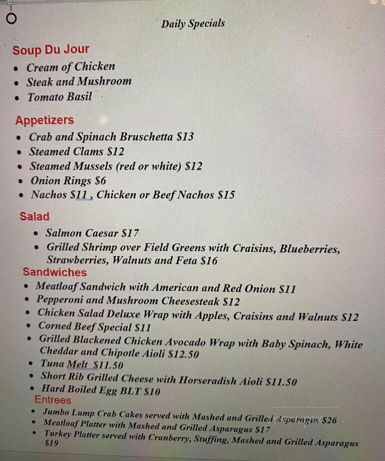 Glenside Pub - Glenside, PA menu_pic