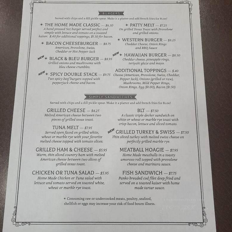 Home-Made - Home, PA menu_pic