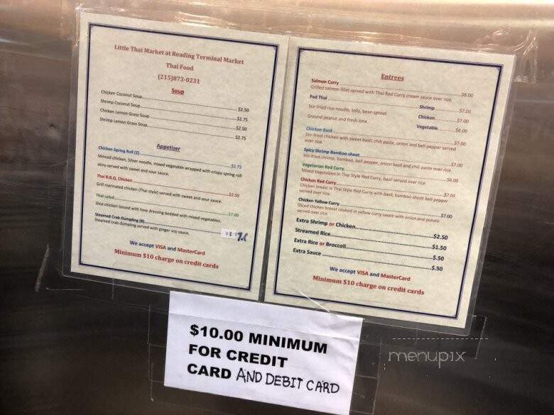 Little Thai Market - Philadelphia, PA menu_pic