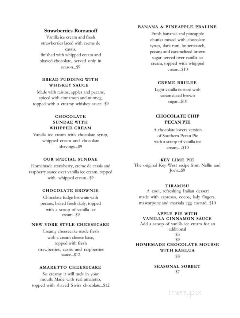 Parson's Table - Little River, SC menu_pic