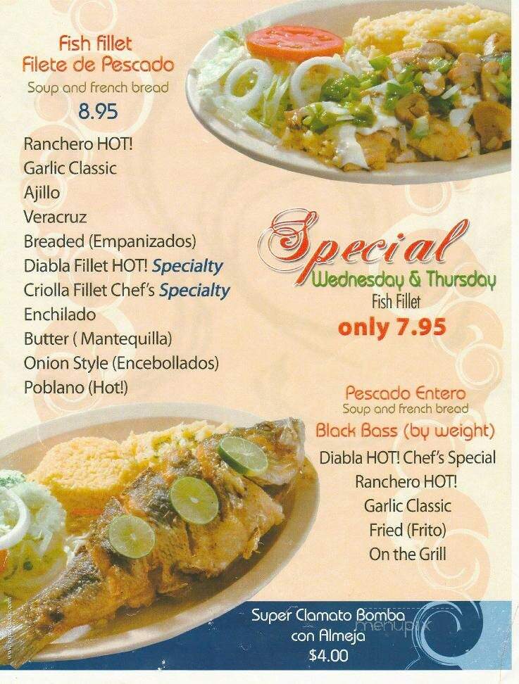 Senor Fish - El Paso, TX menu_pic