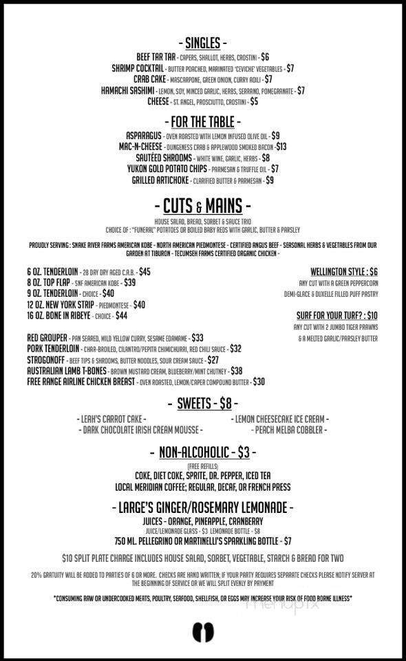 Tiburon Fine Dining - Sandy, UT menu_pic
