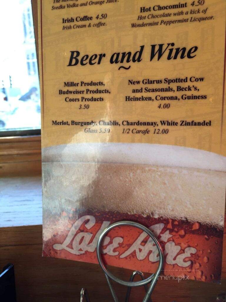 Lake-Aire Restaurant - Lake Geneva, WI menu_pic