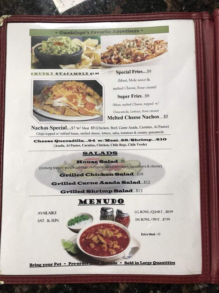 Guadalupe's - Azusa, CA menu_pic