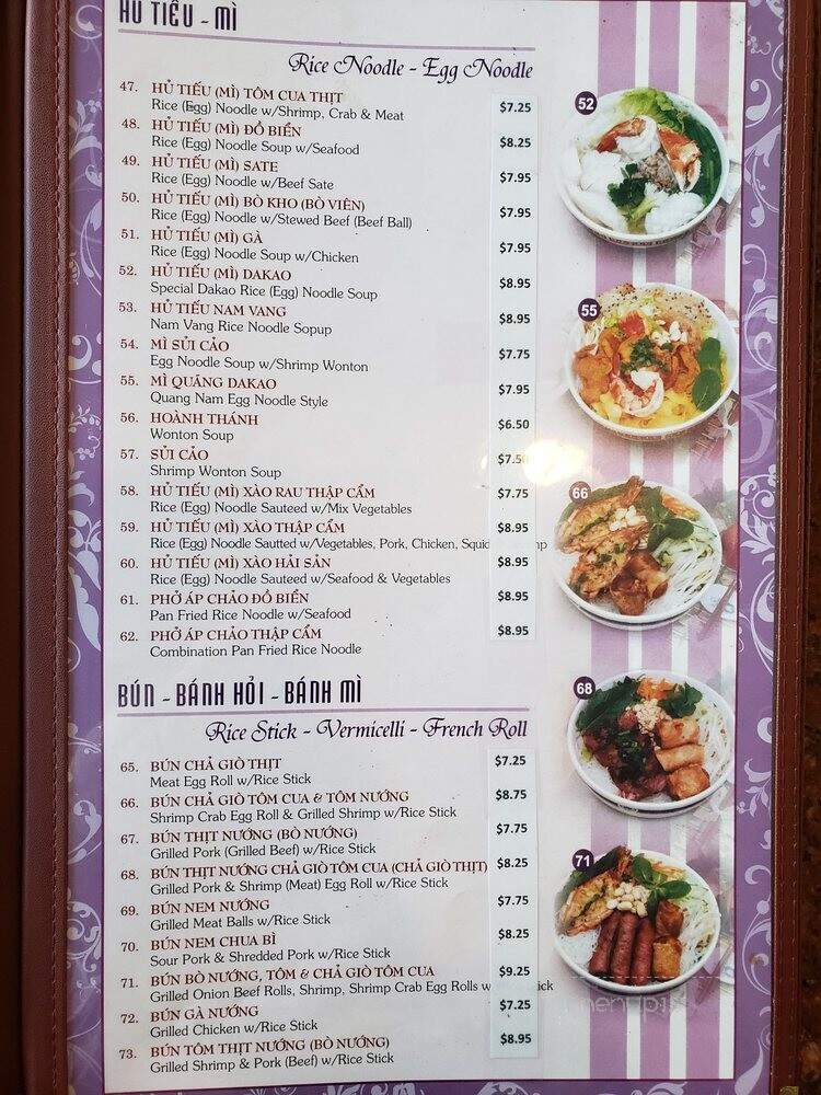 Dakao Sandwich - San Jose, CA menu_pic