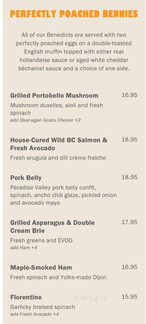 Yolks - Vancouver, BC menu_pic