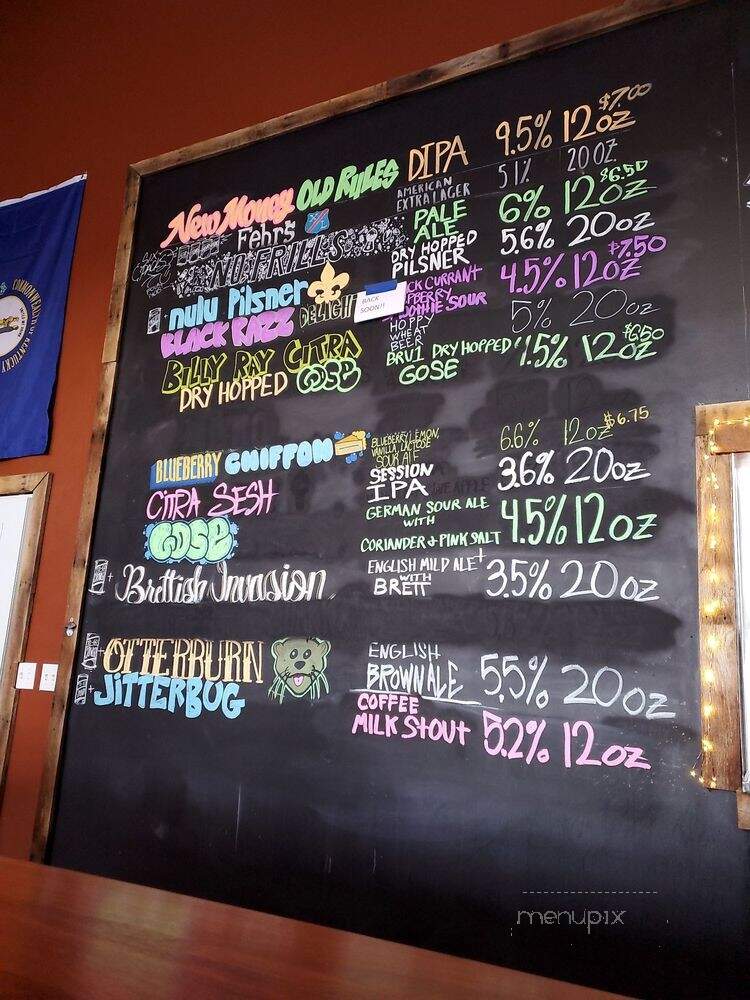 Akasha Brewing Co - Louisville, KY menu_pic