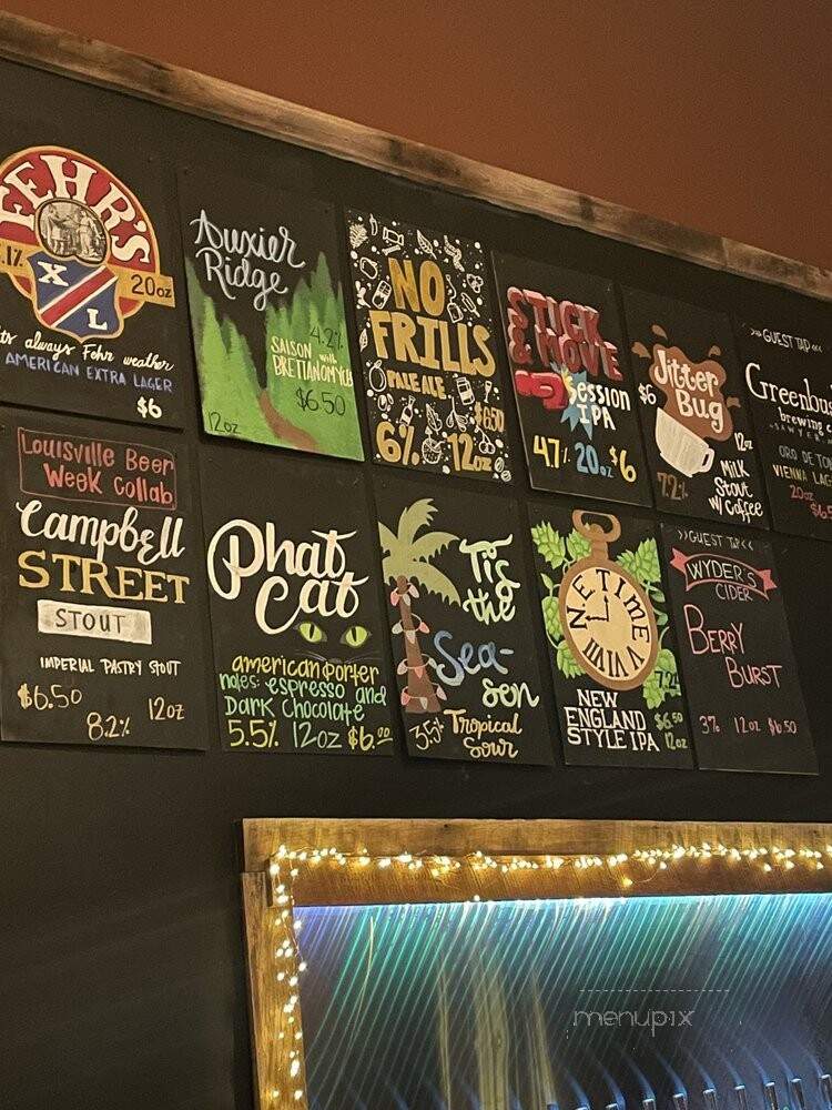 Akasha Brewing Co - Louisville, KY menu_pic