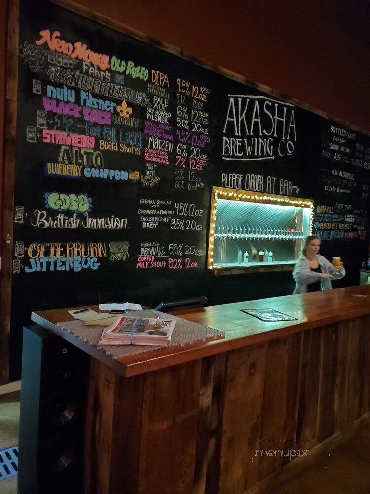 Akasha Brewing Co - Louisville, KY menu_pic