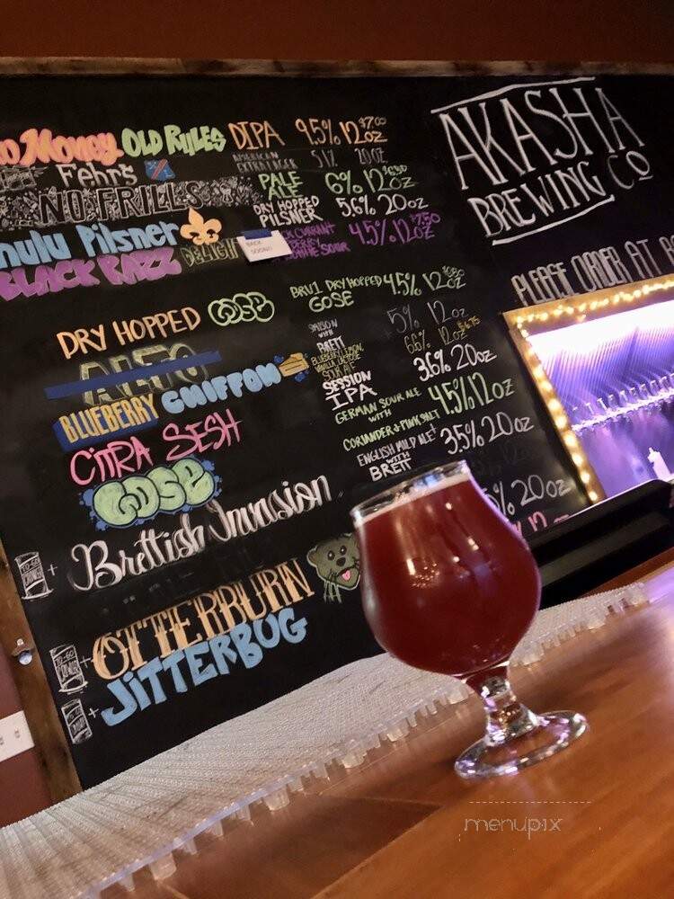 Akasha Brewing Co - Louisville, KY menu_pic