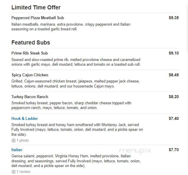 Firehouse Subs - Newark, OH menu_pic