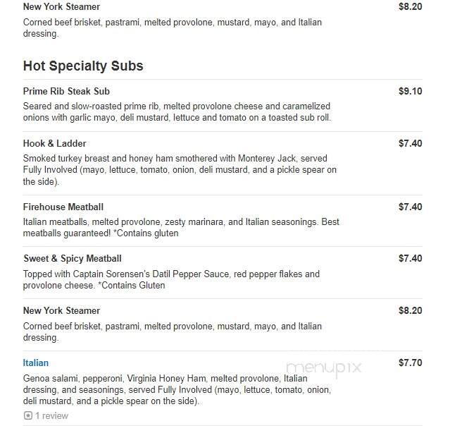 Firehouse Subs - Newark, OH menu_pic