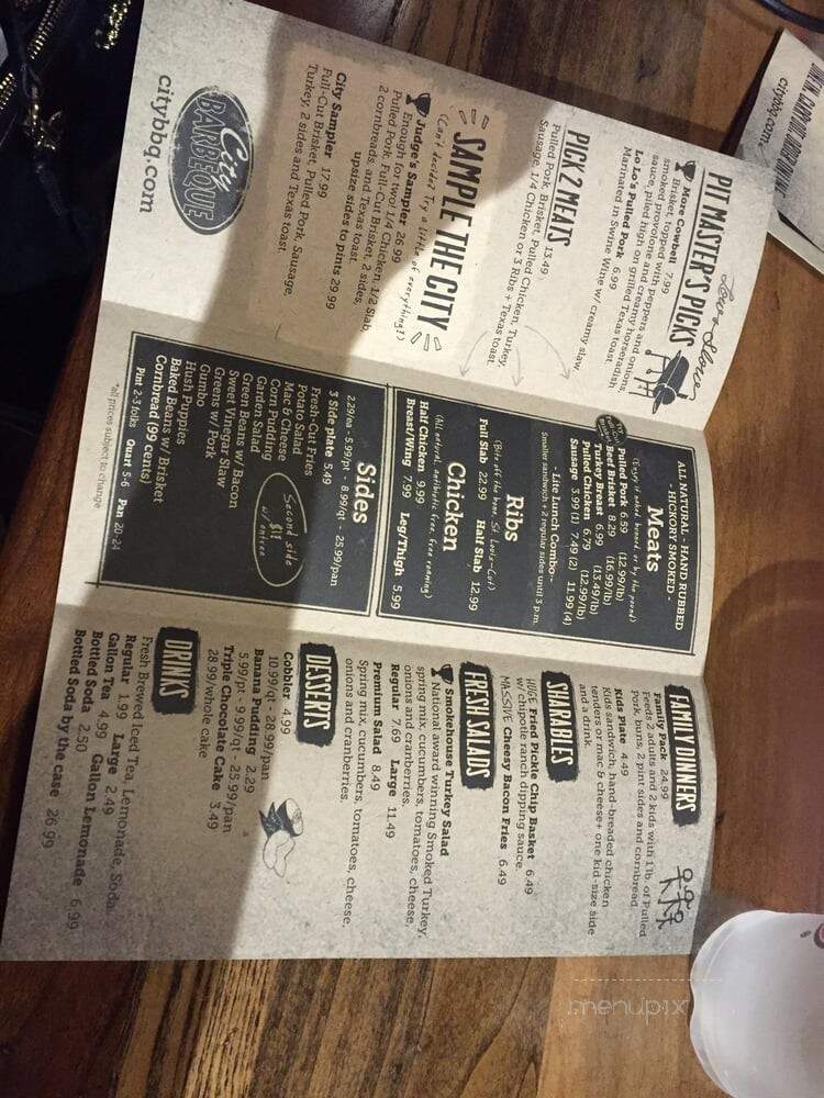 City Barbeque - Louisville, KY menu_pic
