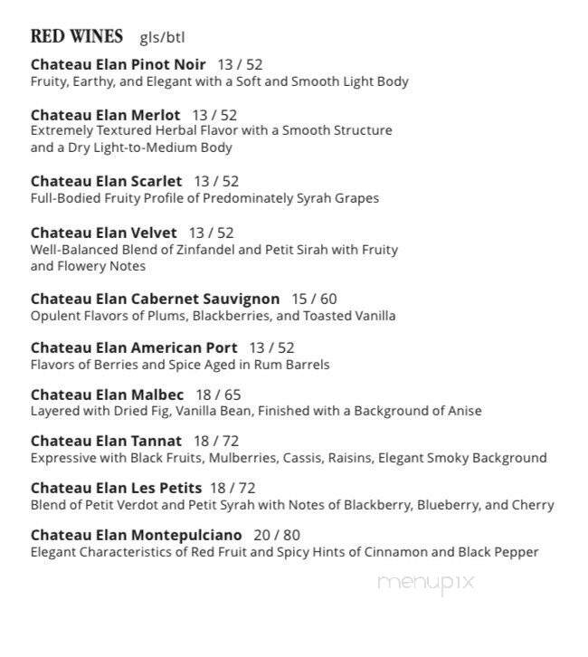 Fleur de Lis - Braselton, GA menu_pic