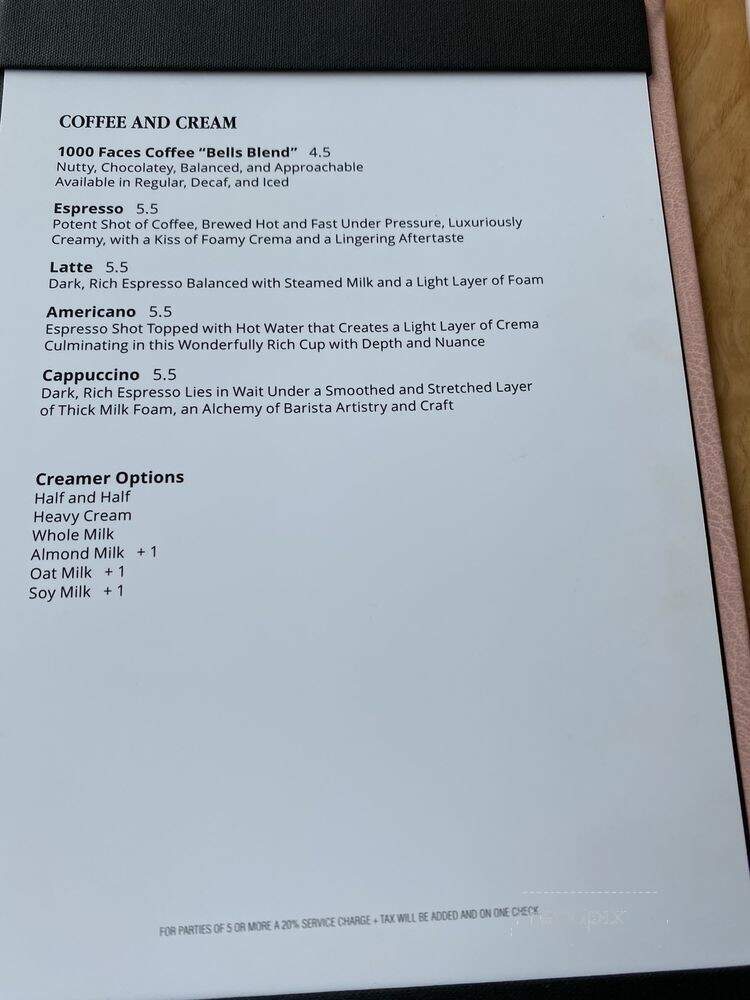 Fleur de Lis - Braselton, GA menu_pic