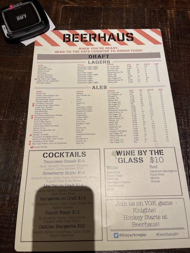 Beerhaus - Las Vegas, NV menu_pic