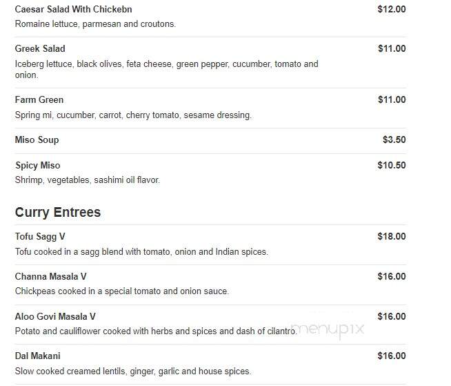 Shangri-La Kitchen - Nantucket, MA menu_pic