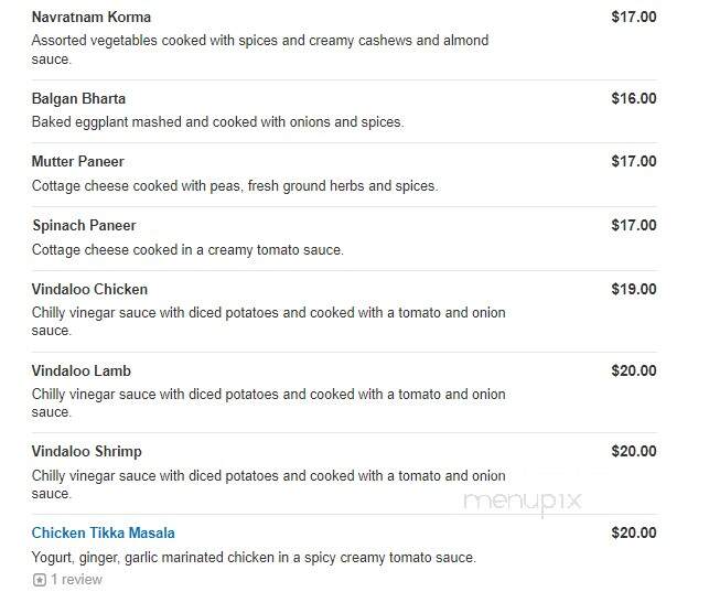 Shangri-La Kitchen - Nantucket, MA menu_pic