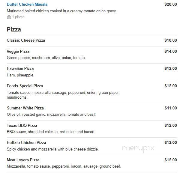 Shangri-La Kitchen - Nantucket, MA menu_pic