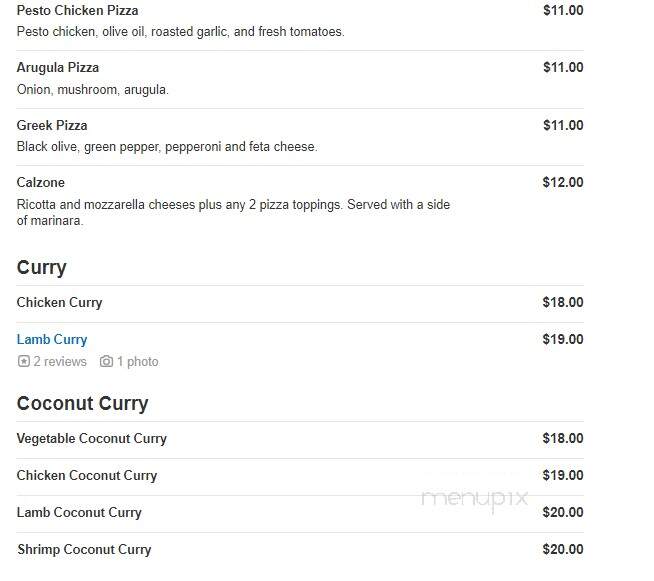 Shangri-La Kitchen - Nantucket, MA menu_pic