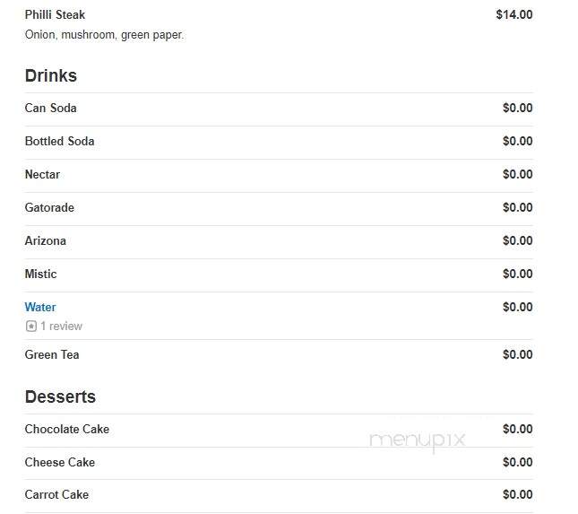 Shangri-La Kitchen - Nantucket, MA menu_pic