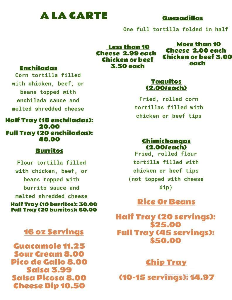 El Azteca Rehoboth Beach - Rehoboth Beach, DE menu_pic