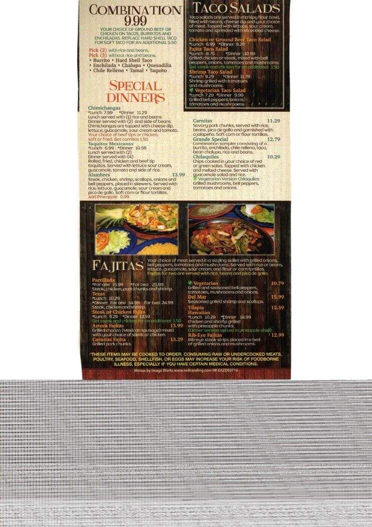 El Azteca Rehoboth Beach - Rehoboth Beach, DE menu_pic