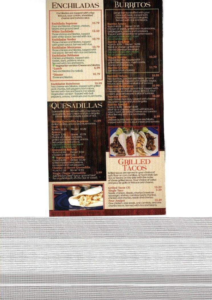 El Azteca Rehoboth Beach - Rehoboth Beach, DE menu_pic