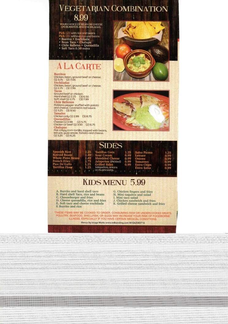 El Azteca Rehoboth Beach - Rehoboth Beach, DE menu_pic