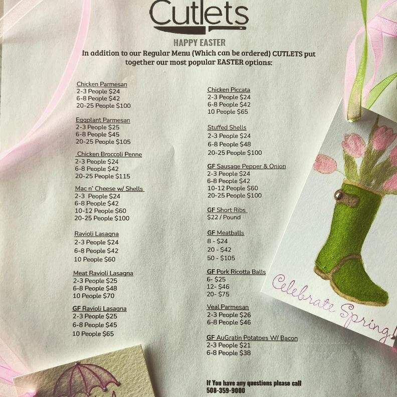 Cutlets - Medfield, MA menu_pic