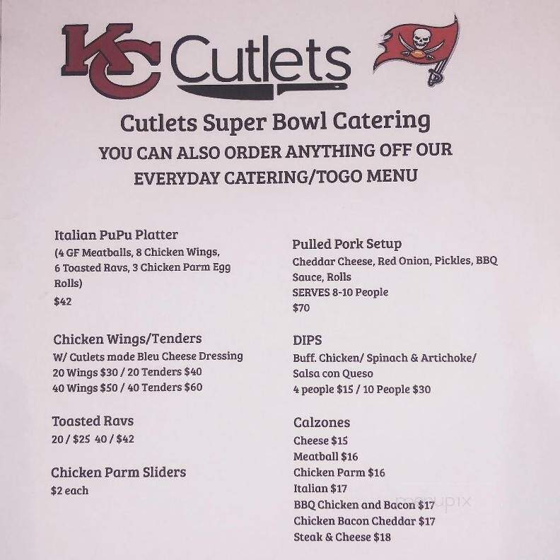 Cutlets - Medfield, MA menu_pic