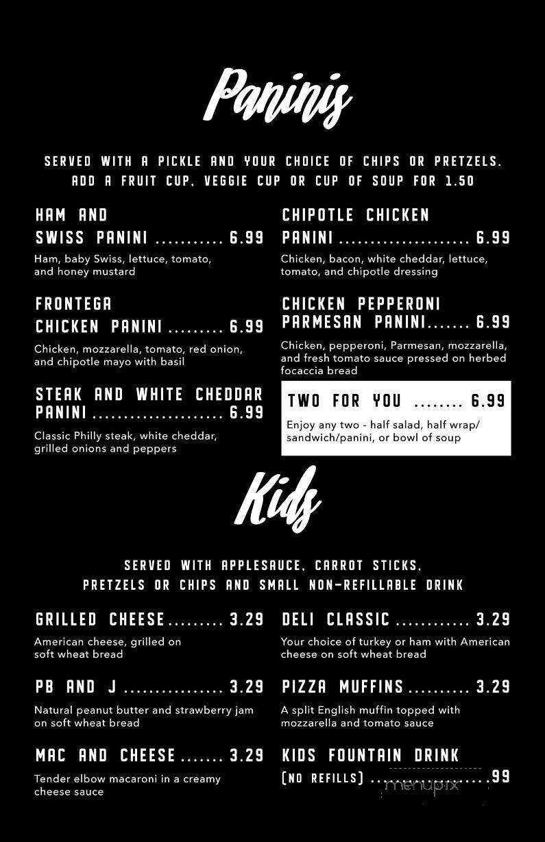 Centre Cafe - Adrian, MI menu_pic