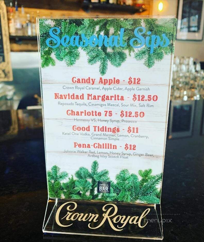 The Corner Bar - Charlotte, NC menu_pic
