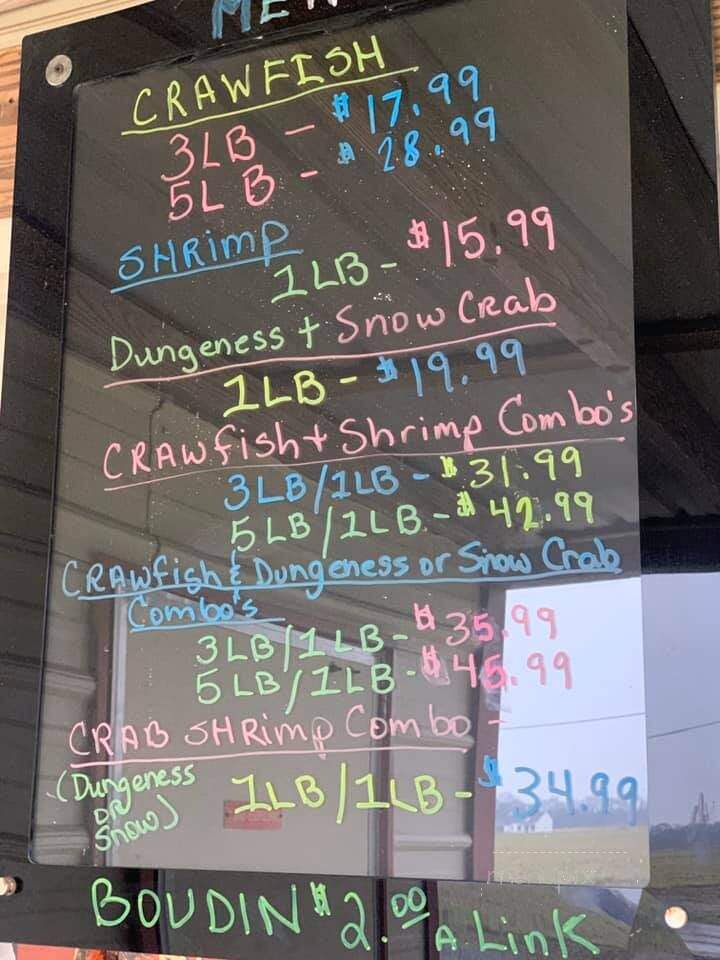 Cajun Claws - Breaux Bridge, LA menu_pic