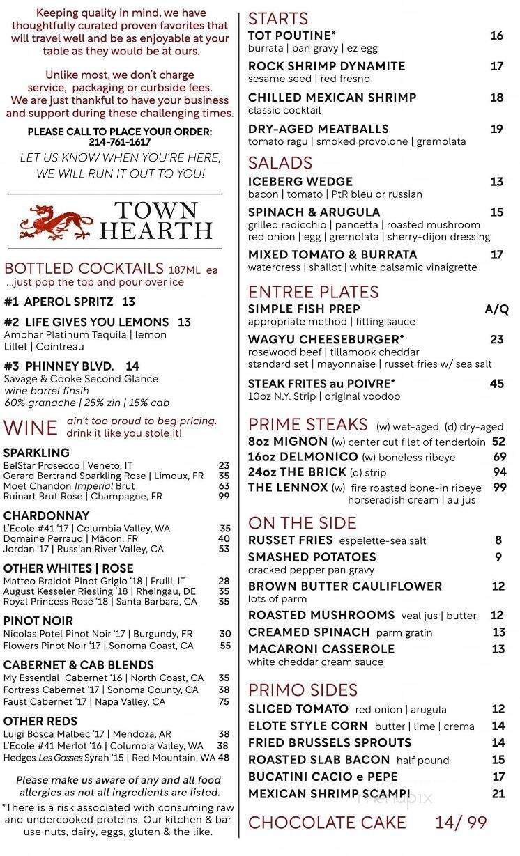 Town Hearth - Dallas, TX menu_pic