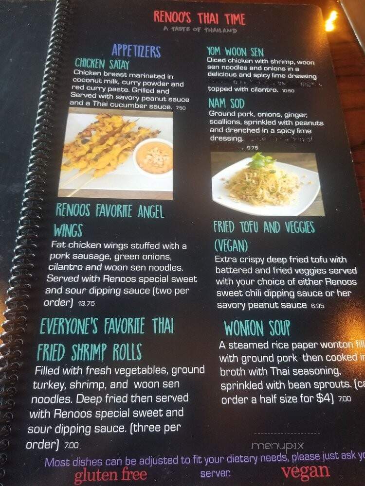 Renoo's Thai Time - Las Cruces, NM menu_pic