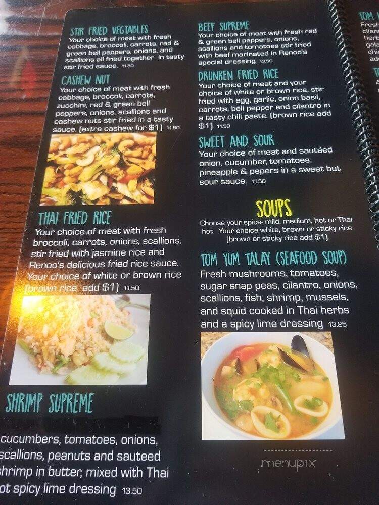 Renoo's Thai Time - Las Cruces, NM menu_pic