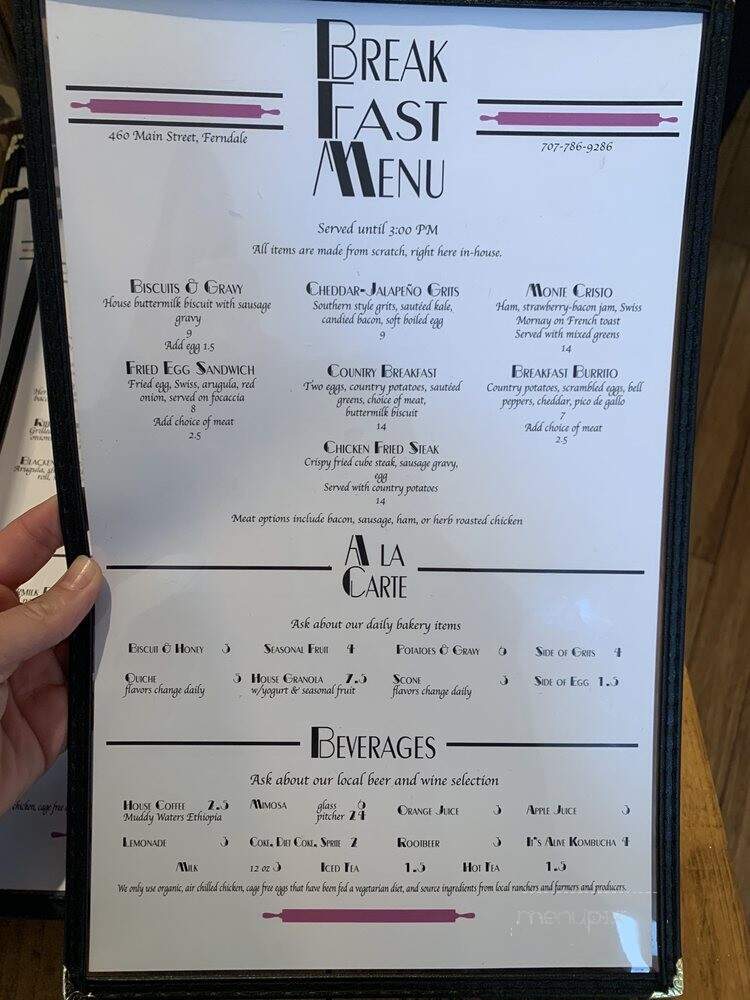 Fat Anne's Bakery & Bistro - Fortuna, CA menu_pic