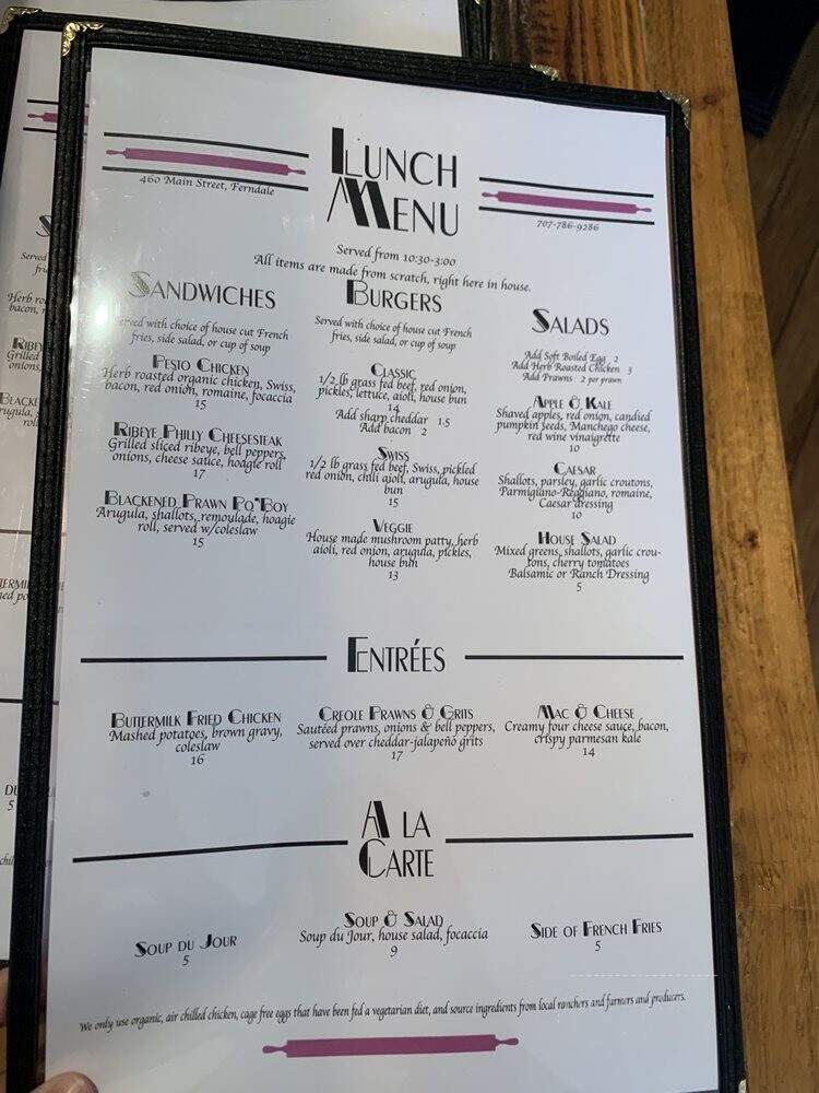 Fat Anne's Bakery & Bistro - Fortuna, CA menu_pic