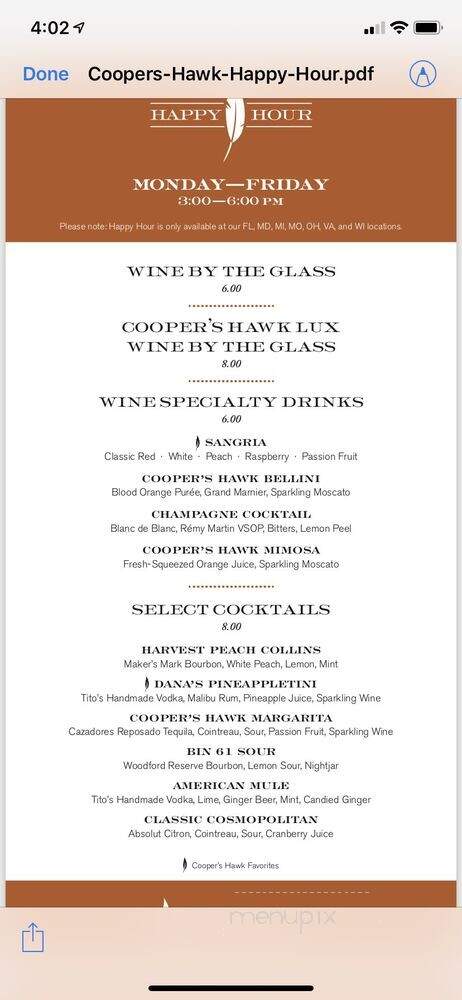 Cooper's Hawk Winery & Restaurant - Clinton Township, MI