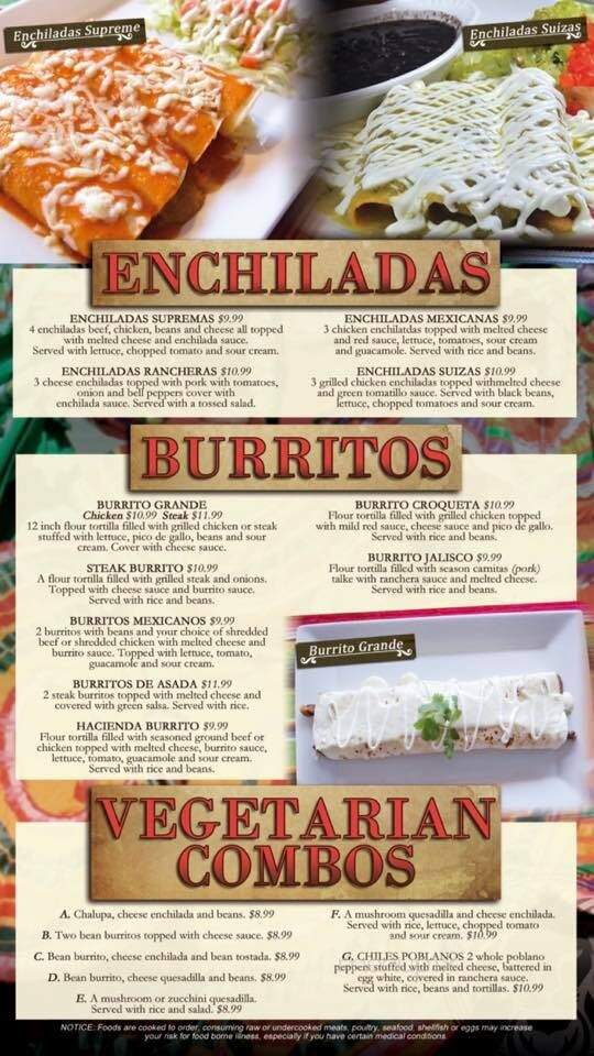 Hacienda Leon - Bloomington, IL menu_pic