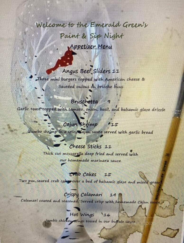 The Emerald Green at Lost Marsh - Hammond, IN menu_pic