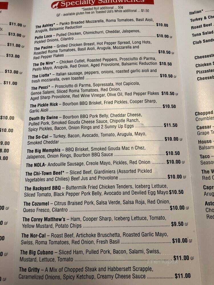 Wolf's Superior Sandwiches - Aston, PA menu_pic