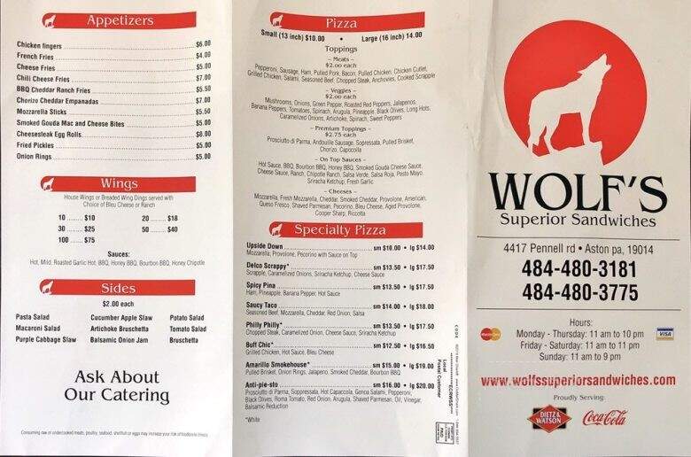 Wolf's Superior Sandwiches - Aston, PA