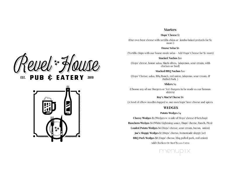 Revel House Pub and Eatery - Clarksville, TN menu_pic