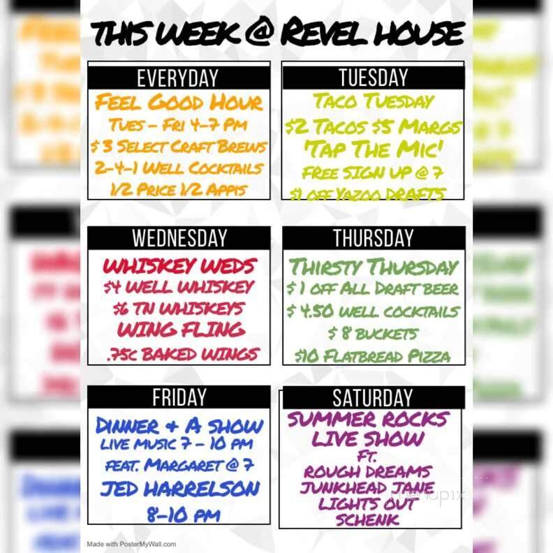 Revel House Pub and Eatery - Clarksville, TN menu_pic