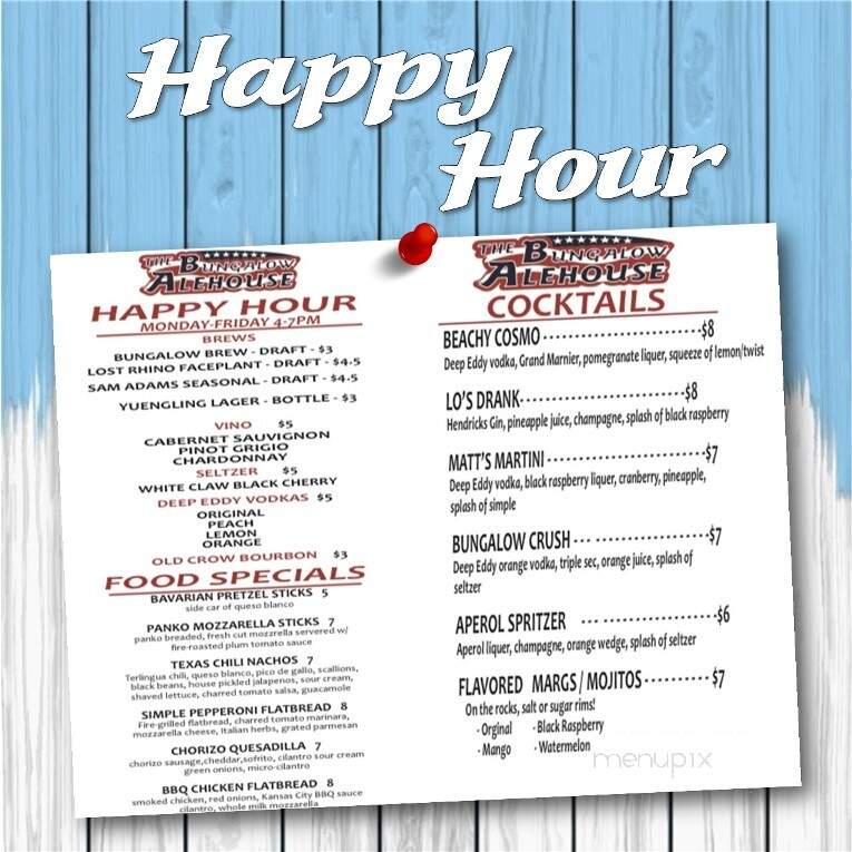 The Bungalow Alehouse - Ashburn, VA menu_pic