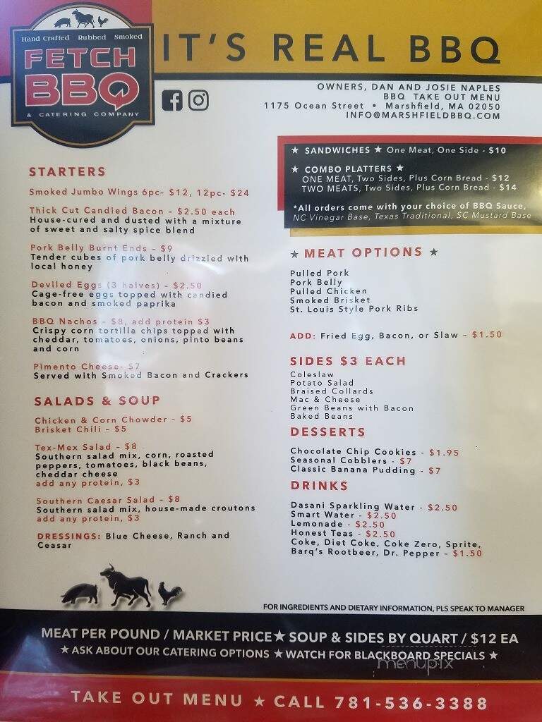 Bear's BBQ & Catering - Marshfield, MA menu_pic